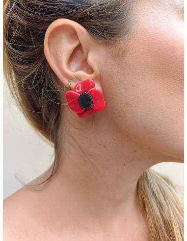 Orecchini Papavero
