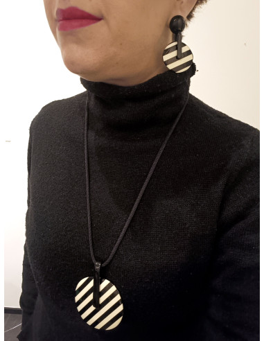 Orecchini pendenti Avorio Optical