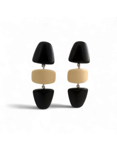 Stunning earrings - Black/Ivory