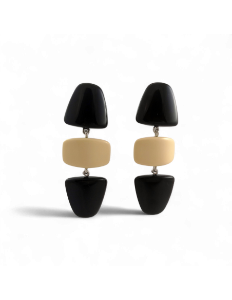 Stunning earrings - Black/Ivory