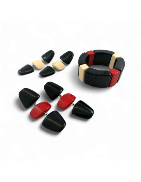 Stunning earrings - Black/Ivory