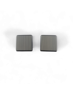 Orecchini quadrati a bottone – Collezione Righine