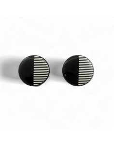 Orecchini tondi a bottone – Collezione Righine